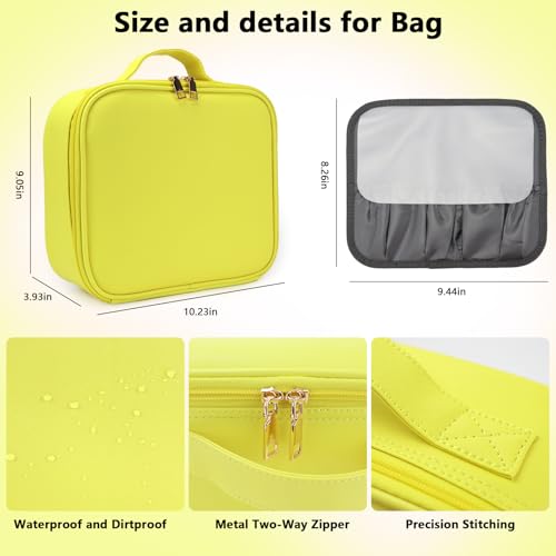 Travel Makeup Bag with LED Mirror Travel Makeup Organizer with 3 Lighted Settings