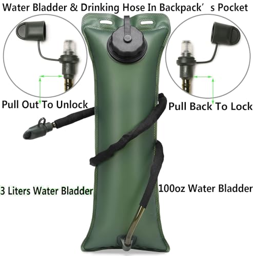 Running Hydration Vest Pack Tactical 3L Water Bladder Backpack Bag for Cycling Marathon Hiking Daypack Men & Women