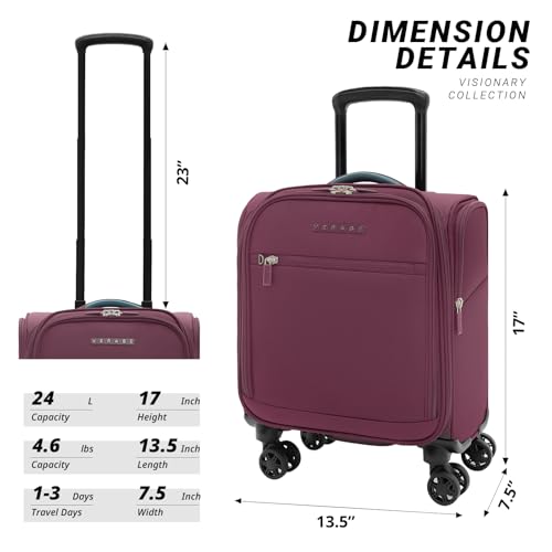 Underseat Carry On Luggage with Wheels