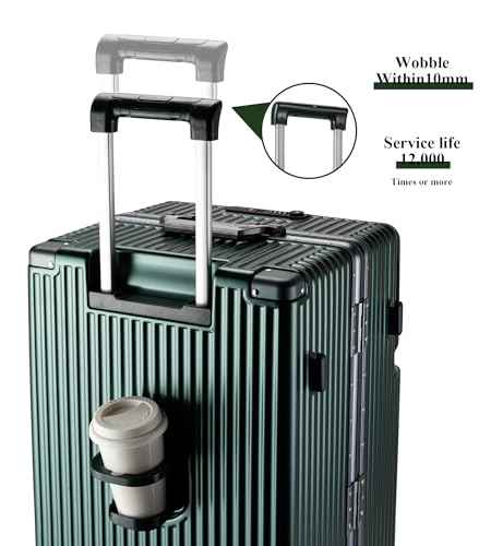 Super Large Aluminum Frame Zipperless Checked Luggage Front Pocket