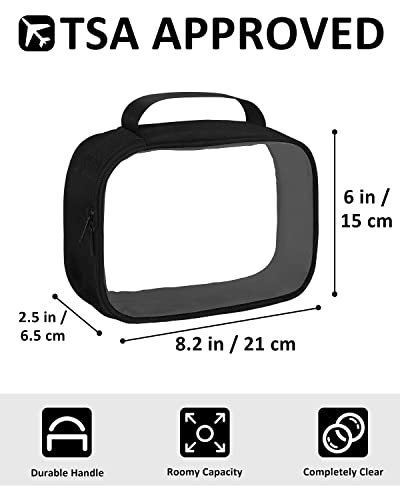 TSA Approved Toiletry Bag Clear Quart Size Travel Bags Makeup Bag