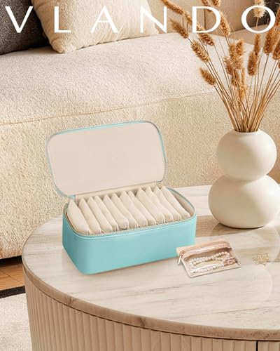 Jewelry Travel Case with Clear 12 Velvet Bags