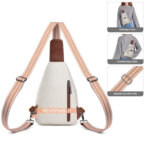 10L Crossbody Sling Bag for Women Men Anti Theft Cross Body Fanny Pack Belt Bag Purse Gifts for Women Faux Leather