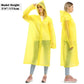 Reusable Rain Poncho with Hood and Sleeves for Adults (2 Count)