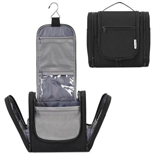 Large Hanging Toiletry Bag for Women Men Travel Makeup Bag Organizer Toiletries Bag Dry Wet Separation