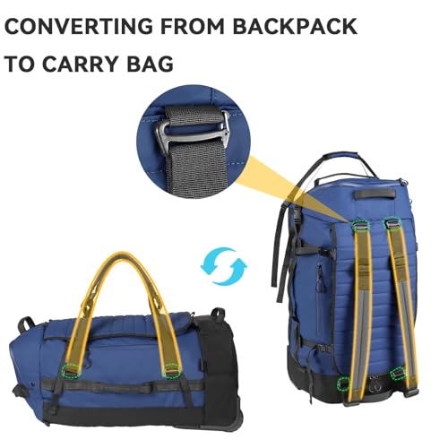 85L 29“ Foldable Rolling Backpack with Wheels
