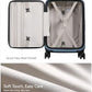 Top Opening Expandable Carry On Suitcase