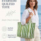 100% Cotton Quilted Tote Bag For Women