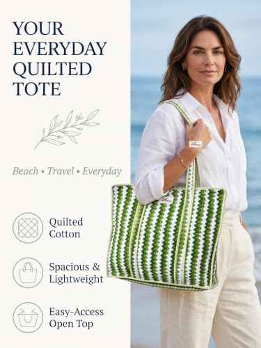 100% Cotton Quilted Tote Bag For Women