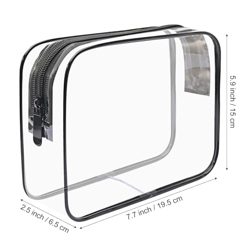 Clear Toiletry Bag TSA Approved Quart Size Travel Carry On (2 Count)