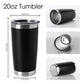 20oz Tumblers Bulk Stainless Steel Cups with Lid Double Wall Vacuum Insulated Coffee Mugs for Cold & Hot Drinks 1 Pack