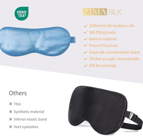 Adjustable 100% 22 Momme Mulberry Silk Sleep Mask