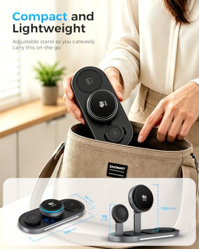 25W 3 in 1 Wireless Charging Station for Qi2.2 Magsafe Charger for Apple