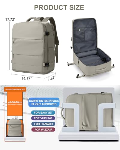 Large Travel Backpack Carry On for Women Man Waterproof Gym Backpacks with Laptop Compartment Mochila de Viaje Teacher Personal Item Backpack Rucksack Airplane Accessories Must Haves
