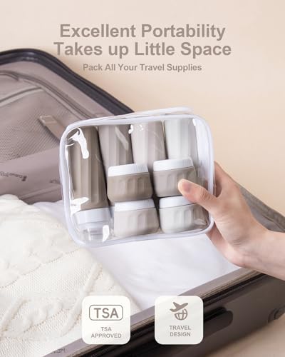 Travel Bottles for Toiletries 8 Pack (8 Count)