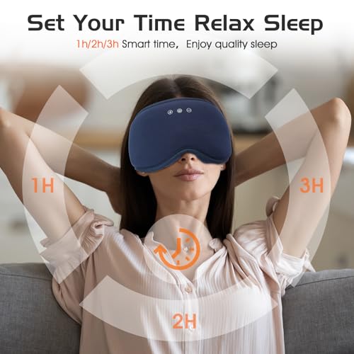 Bluetooth Sleep Mask with 2 Removable 3D Contoured Cup