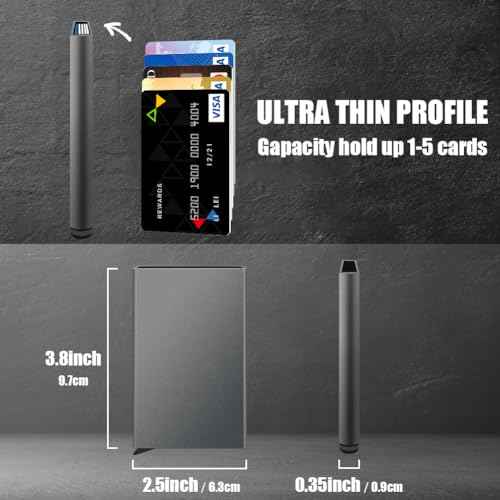 Slim Minimalist Wallet RFID Credit Card Holder for Men