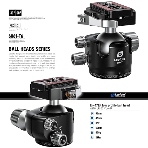 63.9" Video Carbon Fiber Tripod Ball Head 5 Leg LS
