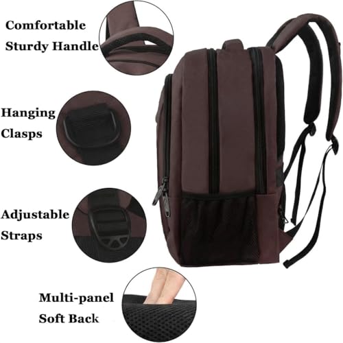 Brown 32L Laptop Backpack