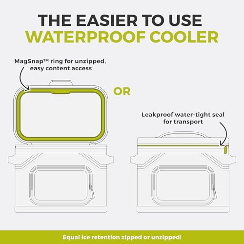 Magnetic Leak Proof 18 Can Soft Cooler with Waterproof Zipper