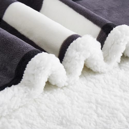 Sherpa Blanket Fleece Throw Blanket Twin Plaid Thick Bed Blanket