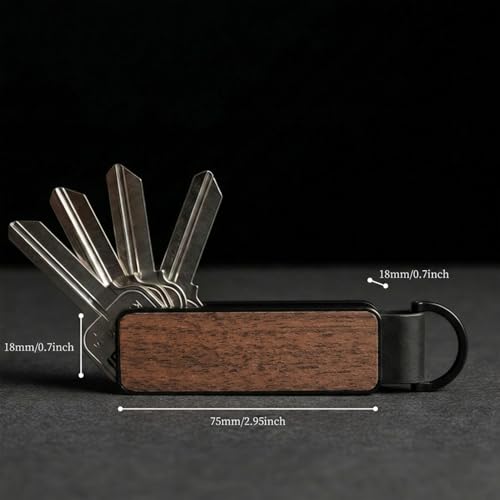 Metallic Aluminum Wooden Key Organizer holder Keychain