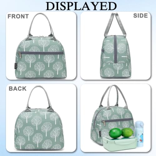 Lunch Bag for Women Insulated Lunch Box Corduroy Lunch Tote Cooler for Travel Work Picnic