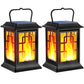 Solar Lantern Outdoor Flickering Flame Hanging Solar Lights (2 Count)