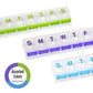 Weekly (7-Day) Pill Case, Medicine Planner, Vitamin Organizer Box, 2X-Large Push-Button Compartments, Color May Vary, BPA Free