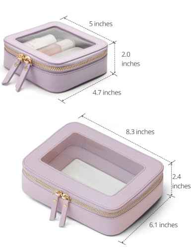 Clear Makeup Bag with Zipper (2 Count)