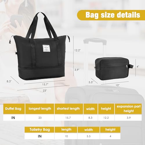 Softside Luggage Set Lightweight 3 Piece Suitcase with Duffel Bag (3 Count)