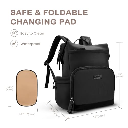 Neoprene Diaper Bag Backpack with Changing Pad