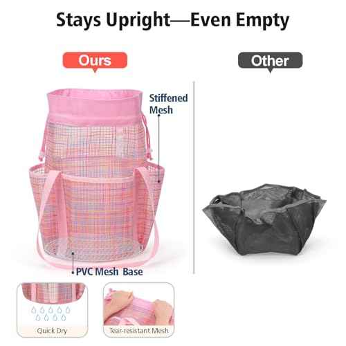 Mesh Shower Caddy Portable with Drawstring
