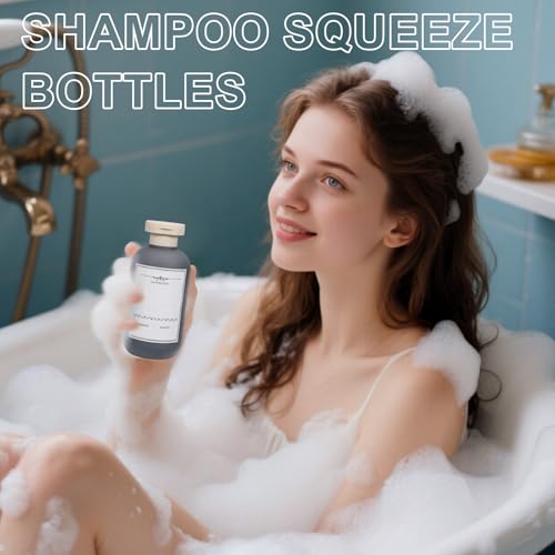 6.7oz Refillable Plastic Travel Shampoo Bottles (4 Count)