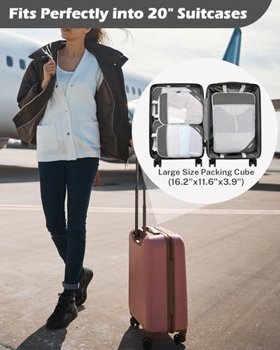 Compression Packing Cubes for Travel (6 Count)