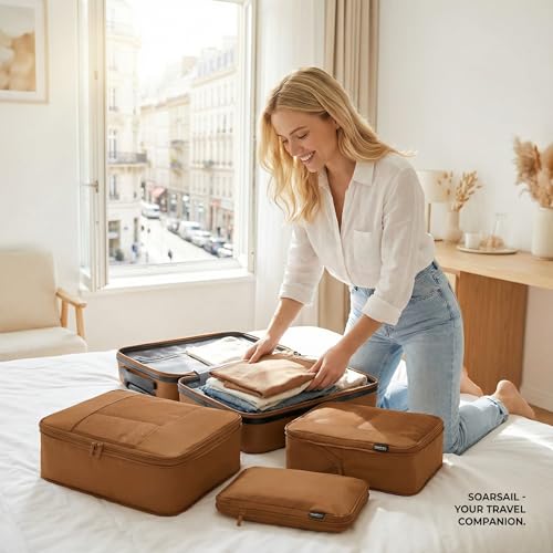 4 Piece Compression Packing Cubes for 3 (4 Count)