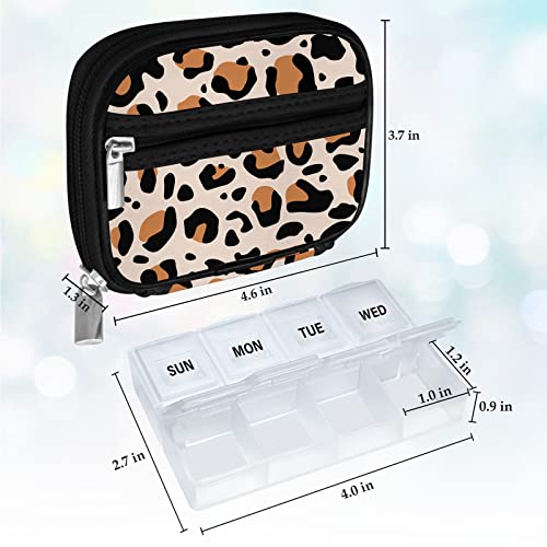 Weekly Travel Pill Organizer Pill Case for Purse with Removable 7 Day Pill Box (2 Count)