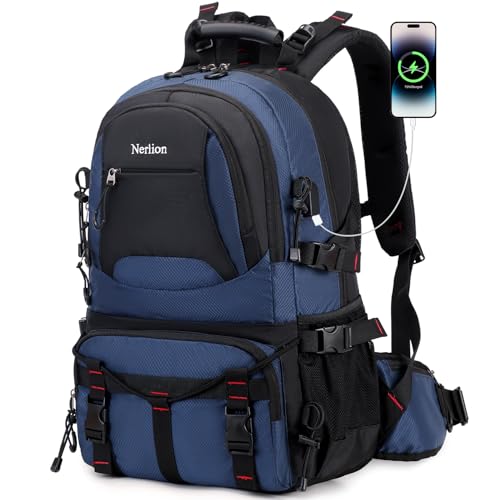 Nerlion 40L Hiking Backpack Travel Backpack for Men Women Camping Waterproof Outdoor Hiking Daypack Lightweight Backpack