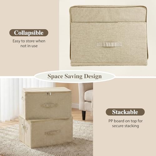 Fabric Storage Bins with Zipper Lids (3 Count)