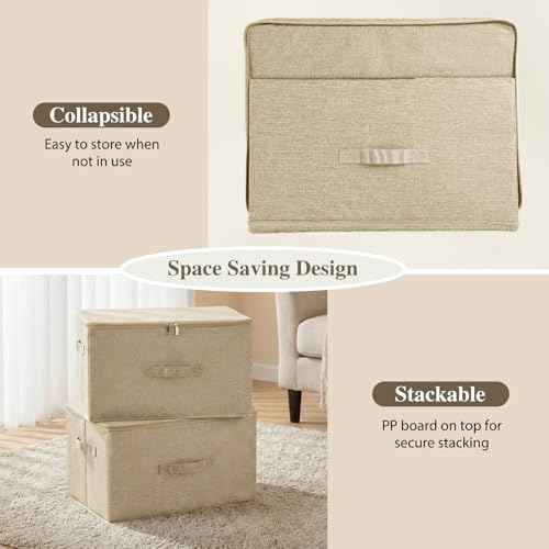 Fabric Storage Bins with Zipper Lids (3 Count)