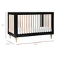 Lolly 3-in-1 Convertible Baby Crib, Black and Washed Natural