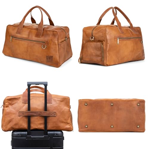 Vintage Genuine Leather Duffle Bags For Men Austin XL