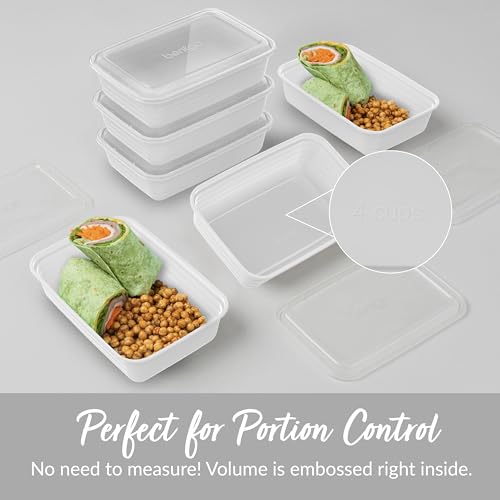 Prep 1 Compartment Meal Prep Containers with Lids (20 Count)
