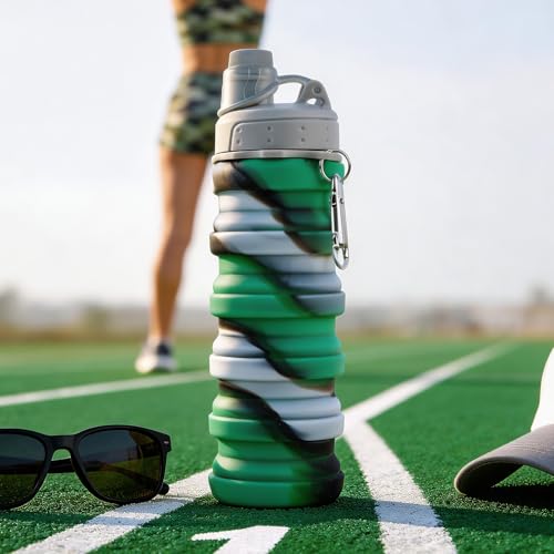 Reusable BPA Free Foldable Silicone Water Bottles for Kids