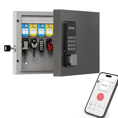 16 Key Lock Box Smart Key Organier Cabinet with Keypad & App for Office
