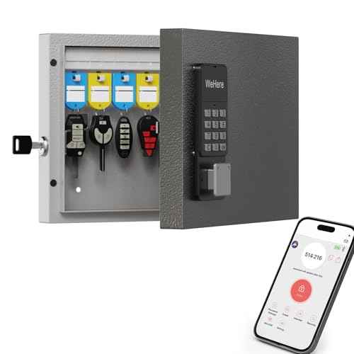 16 Key Lock Box Smart Key Organier Cabinet with Keypad & App for Office