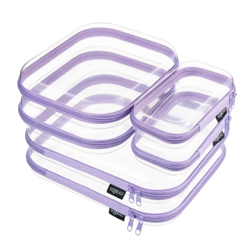 Clear Hard Shell Zipper Cases (6 Count)