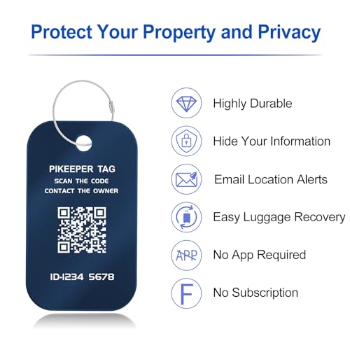 4 Pack Smart QR Code Luggage Tags (4 Count)