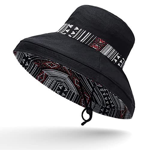 Women Summer Wide Brim Sun Hat Bucket Fishing Hats UV Protection