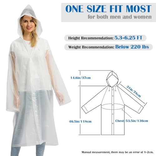 2 Pack Portable EVA Raincoats for Adults (2 Count)
